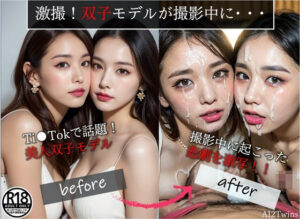 ［AI双子］激撮！双子モデルが撮影中に・ ・ ・(AI2Twins) [d_295655]