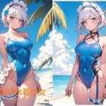 青い水着の女の子(プラモ制作委員会) [d_296048]