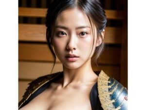 汗だくの美巨乳サムライ美女たちが甲冑を脱いでエロティックな戦いに挑む(エロフェティッシュ大魔王) [d_296092]