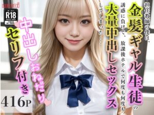 担任教師の僕は、金髪ギャル生徒の誘惑に負けて、放課後ホテルで何度も何度も大量中出しセックスしてしまった…(HENTai) [d_296199]