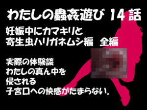 私の蟲姦遊び 第14話 妊娠中にカマキリと寄生虫ハリガネムシ編(シングルママの日常) [d_296681]