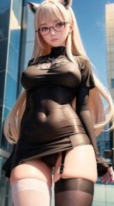 ダサかわメガネ女子【AI生成】(AI美女集) [d_297255]