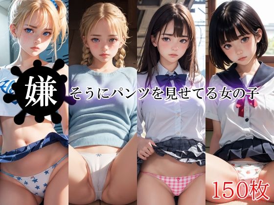 嫌そうにパンツを見せてる女の子(KEI-FACTORY) [d_299252]