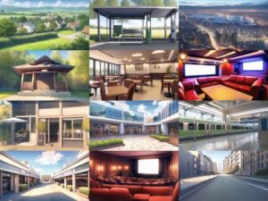 【アニメ調の街系背景】著作権フリーの高解像度画像（100枚）(Game Material Store) [d_260509]