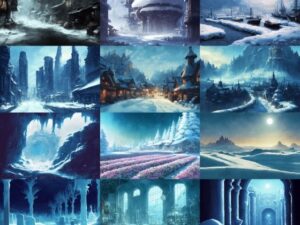 【雪の世界、雪国系背景】著作権フリーの高解像度画像（100枚）(Game Material Store) [d_262223]
