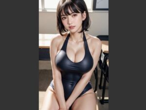 スクール水着を着た巨乳美女たちのエッチな写真集 II【AI妄想グラビア写真集】(おなにマン) [d_283782]