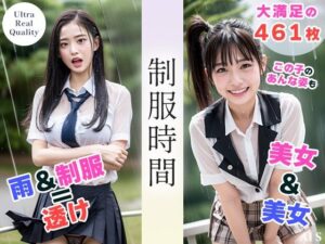 【全461枚】制服時間 -雨の中の美女たち- AIで描く究極の美女達 -(AIで絶世の美女を作る) [d_299649]
