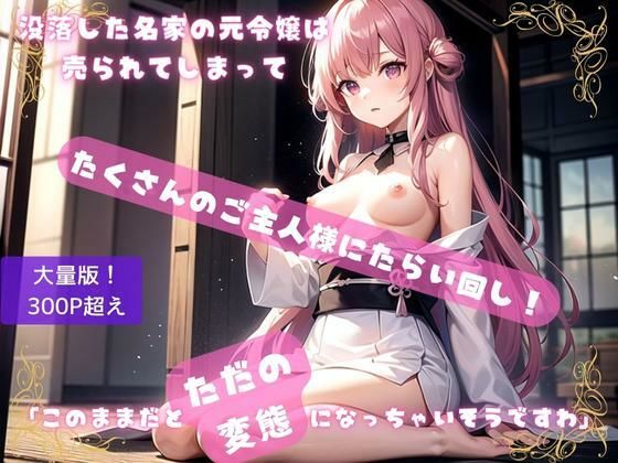 没落した名家の元令嬢は売られてしまって、たくさんのご主人様にたらいまわし！「このままだとただの変態になっちゃいそうですわ」(美麗企画) [d_299652]