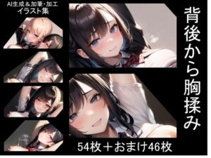 背後から胸揉み（等） イラスト集vol.1〜5セット(夜と林檎) [d_300849]