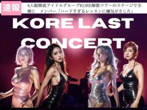 4人組韓流アイドルグループKORE解散ツアーのステージで全裸に メンバー「ハードすぎるレッスンに嫌気がさした」(妄想グラビア出版) [d_302167]