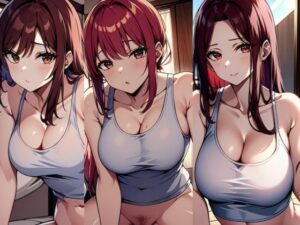 タンクトップ女子とストレッチ(隙間産業) [d_302587]