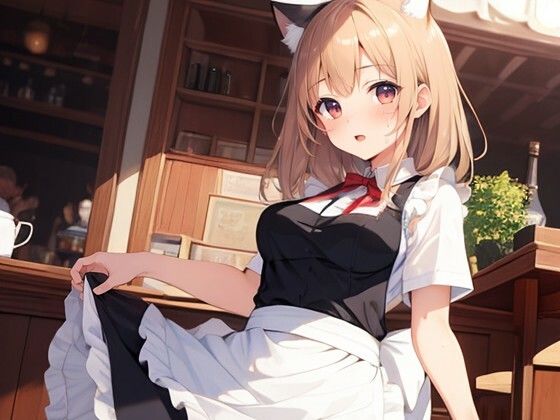 ねこみみ風ウェイトレスさん(ほげふが) [d_303379]