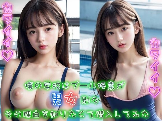 僕の学校はプール授業が男女別々 その理由を知りたくて潜入してみた 清純派巨乳美女のスクール水着姿が可愛い(サファイアライオン企画) [d_303443]