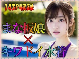 まな板娘×きわどい水着(世界の中心に尻がある) [d_305944]