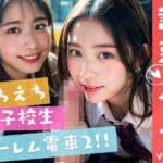 えちえちJKハーレム電車 – 可愛すぎるJKたちの誘惑に大興奮 -(AI美女はセカイを◯◯◯？) [d_307325]