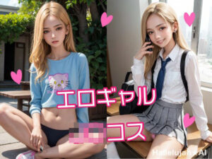 着エロギャル制服コスプレ★金髪ギャルの日常(Hallelujah☆AI) [d_308460]