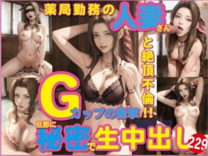 薬局勤務の人妻さんと絶頂不倫！Gカップの衝撃！旦那には秘密で生中出し！(鴨ねぎ堂) [d_308635]