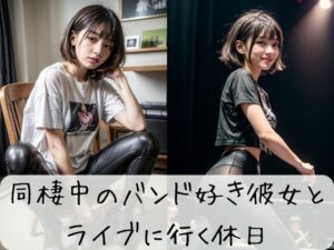 同棲中のバンド好き彼女とライブに行く休日(ムネキュンAI妄想) [d_309885]