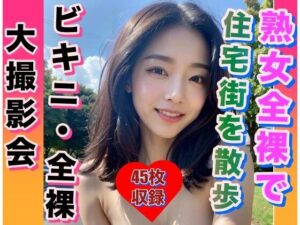 熟女全裸で 閑静な住宅街を突然お散歩(変態仮面) [d_310401]