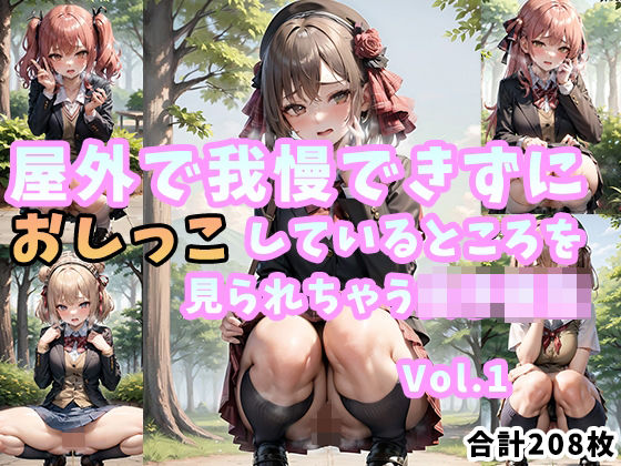 屋外で我慢できずにおしっこしているところを見られちゃう女子校生 Vol.1(前田 加奈) [d_310638]