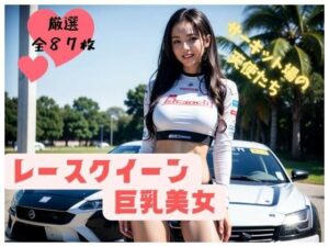 レースクイーン巨乳美女【サーキット場の天使たち】(妄想カメラマン) [d_310686]