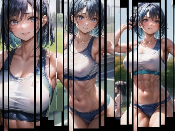 陸上ってイイね、青髪筋肉美女 149枚(AIイラストラボ) [d_310718]