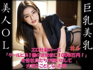 エロ社長の一言 「クールビズ1番の達成者に1000万円！」 女性社員たちが競いだして 大変なことになった件 ＃4(日常の誘惑) [d_311123]