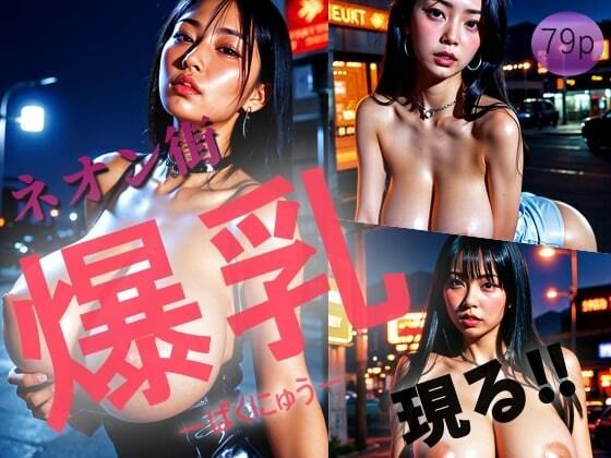 ネオン街【爆乳ーばくにゅーー】現る！！(踊り場ピンキー) [d_311290]