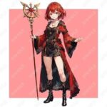 【立ち絵素材】 女魔法使い_表情差分16種_服装差分3種(Min) [d_311586]