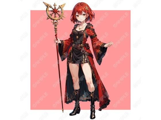 【立ち絵素材】 女魔法使い_表情差分16種_服装差分3種(Min) [d_311586]