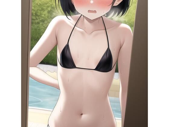 子供が産める身体の貧乳JKが水着姿で挑発したりポロリしてしまう集(変態ベイビー) [d_311849]