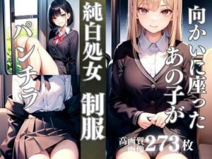 向かいに座ったあの子がパンチラ 処女・制服(妄想サークルlabo) [d_313147]