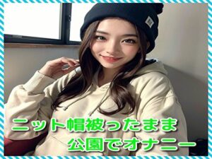 ニット帽被ったまま公園でオナニー(ピンキー) [d_313178]