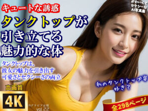 【高画質】「身体のラインが出るからちょっと恥ずかしいな…」キュートな誘惑、タンクトップが引き立てる魅力的な体〜かわいくてセクシーなAI写真集vol.22（全298ページ）(AIグラビア出版) [d_312961]