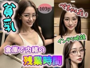 【貧乳】【ぺちゃぱい】【インテリ眼鏡】倉庫で内緒の残業時間(踊り場ピンキー) [d_314805]