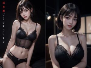 AI超美麗黒下着ヌードグラビア(ei-jo@AIBeautyGallery) [d_314932]