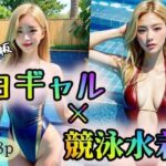 【まな板】白ギャル×競泳水着(ウシロムキパイロット) [d_317250]