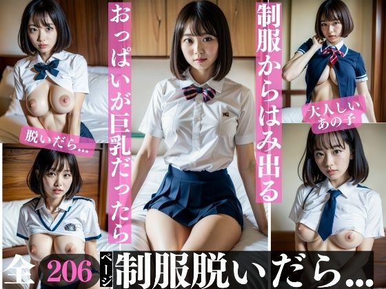 制服を脱いだら…そこには奇跡の巨乳が現れて・・・(高画質グラビアLABO) [d_317529]