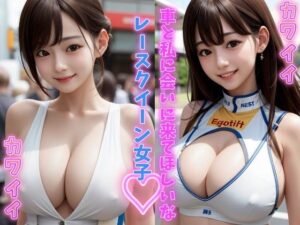 私と車に会いに来てほしいな レースクイーン女子 童顔な清純派美女は巨乳であなたを応援しています(サクラピンク) [d_317903]