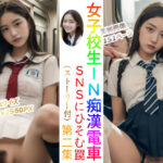 女子校生IN痴●電車SNSにひそむ罠（ストーリー付）第二集(非日常ビタミン) [d_318363]