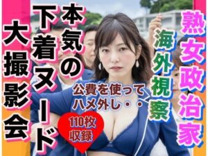 熟女政治家 海外視察in 沖縄 下着ビキニ大撮影会(女子マニア) [d_319740]