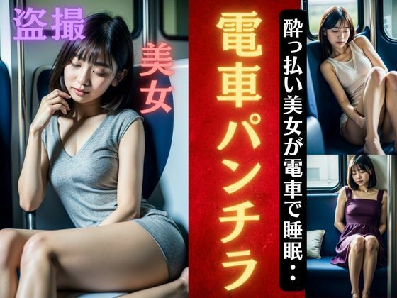 電車で●っ払いの美女が電車で睡眠・・・パンチラ盗撮スペシャル！(コントラスト企画) [d_322738]