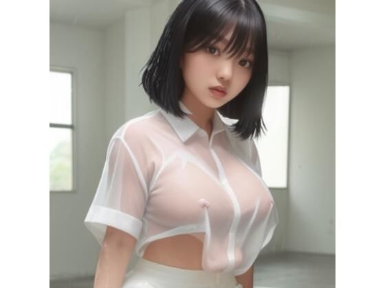 雨に濡れた女性(宿題見せて) [d_297508]