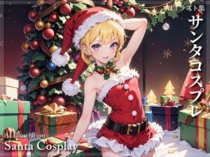Full HD サンタコスプレイラスト壁紙(AI ヤン) [d_319758]