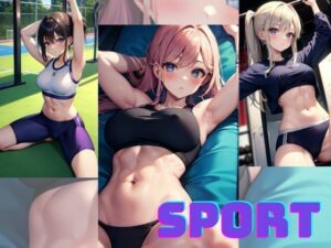 スポーツ女子の美しい腹筋(愛AI) [d_323524]
