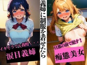 義理の姉に制服を着せたら大興奮！寸止め地獄で涙目のお姉さんが僕におねだり(むにゅっとぷるっと) [d_324386]