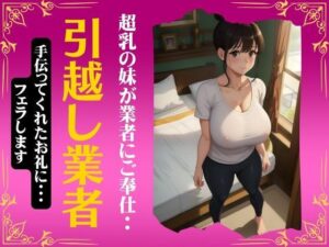引越し業者に超乳の妹がセックスでご奉仕！手伝ってくれたお礼にフェラしてあげる・・・(大人の妄想教科書) [d_324667]