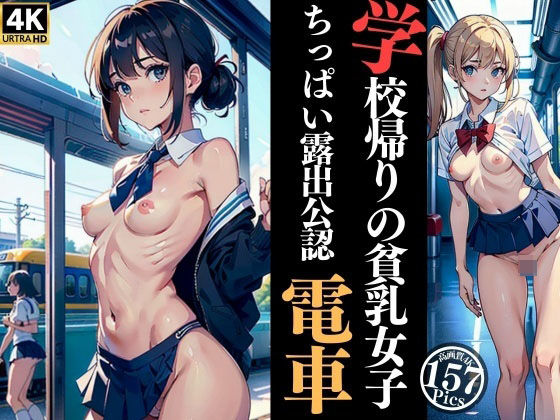 学校帰りの貧乳女子 ちっぱい露出公認電車(割引OFFサークル) [d_325726]