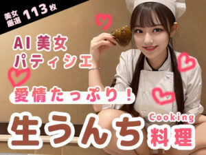 AI美女パティシエによる愛情たっぷり生うんち料理(いなよ@アブAI) [d_327658]