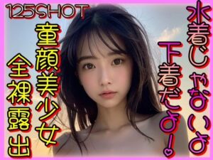 水着じゃないよ下着だよ！童顔美少女全裸露出(山と撫でシコシコ) [d_328425]